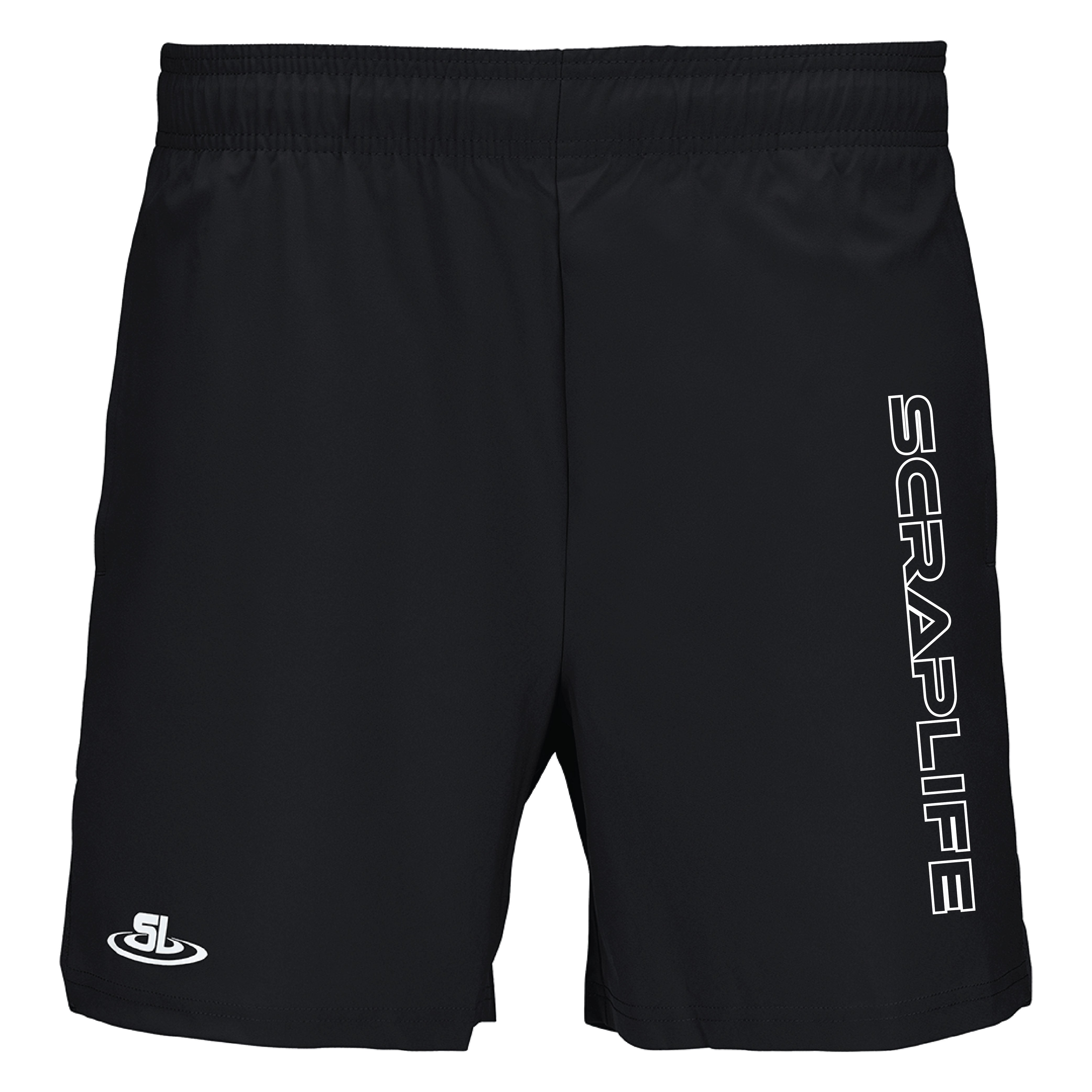 ScrapLife Men's & Youth Wordmark Essential Performance Shorts With Pockets  - Black