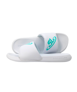 ScrapLife Sport Slides - White With Tiffany Logo Wrestling Shoes 33Sale Accessories BFCM2023 Email Automation Promos Included Exclud Outlet Regular Priced SAVE40 shoes Slides White